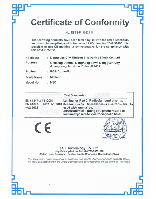  NEC Certificaat 